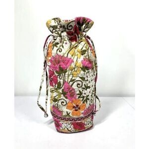 Vera Bradley Tea Garden Cheers To You Wine Bottle Drawstring Gift Bag RETIRED